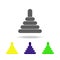 toy pyramid colored icons. Element of toys. Can be used for web, logo, mobile app, UI, UX