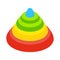 Toy pyramid isometric 3d icon