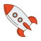 Toy Rocket or Spacecraft for Children to Play Vector Illustration