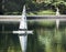 Toy Sailboat on the Conservatory Water in Central Park, New York City