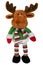 Toy santa deer isolated over white