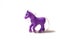 Toy small purple horse pony figurine isolated