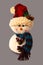 Toy snowman isolated