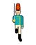 Toy soldier Guardsman plaything isolated. Vector illustration.