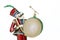 Toy Soldier Playing Drum Isolated White