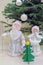 Toy statuettes Snow Maiden, father frost and