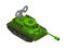 Toy Tank Isometric on white background.