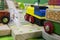 Toy traffic train playground children child play concept