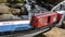 Toy train in a Christmas Display