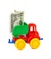 Toy truck with money