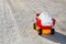 Toy truck removes snow in winter