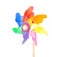 Toy windmill propeller with color blades