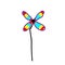 Toy windmill propeller or pinwheel in a deliberately childish style. Imitation child drawing. Kid sketch, painting felt-tip pen or