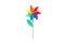 Toy windmill propeller set with multicolored blades