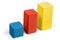 Toy wooden blocks stack, tower of blank multicolor