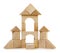 Toy wooden castle