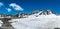 TOYAMA, JAPAN - June 9 : View of outside for landscape snow wlall from Murodo station in Toyama, Japan on June 9, 2018. The Murodo