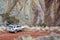 Toyota 4runner SUV on a canyon trail