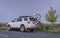 Toyota 4runner SUV with Trek touring gravel bike mounted with Hornet suction cup racks by