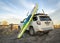 Toyota 4Runner SUV with Voyager, an inflatable touring stand up paddleboard by Red