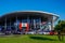 Toyota cars dealership with text sign and logo on building shop car