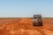 Toyota Landcruiser on The Oodnadatta Track in South Australia,