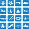 Toys for boy icon on blue button