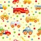 Toys transport seamless pattern