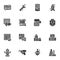 Toys vector icons set