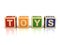 Toys wooden blocks  3d rendering