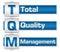 TQM - Total Quality Management Blue Grey Squares Block