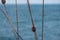 Trabucco La Punta, Puglia, fishing nets used for fishing, commonly found along the Adriatic coast near Vieste in Italy.