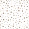 Trace brown doodle paw prints seamless pattern