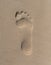 Trace of human foot