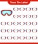 Trace the letter. Tracing letter alphabet with Goggle. Educational children game, printable worksheet, vector illustration