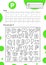 Trace letter worksheet a4 for kids preschool and school age. Game for children. Find and color