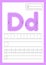 Trace letters worksheet a4 for kids preschool and school age.