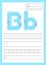 Trace letters worksheet a4 for kids preschool and school age.