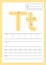 Trace letters worksheet a4 for kids preschool and school age.