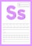 Trace letters worksheet a4 for kids preschool and school age.