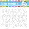 Trace number. Handwriting practice. Learning numbers for kids. Education developing worksheet. Activity page. Game for toddlers