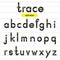 Trace rounded alphabet lowercase letters.