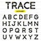 Trace rounded alphabet uppercase letters.