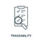 Traceability icon outline style. Thin line creative Traceability icon for logo, graphic design and more