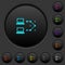 Traceroute remote computer dark push buttons with color icons