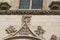 The tracery decor elements of a facade of the town hall in the French city Arras