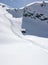 Traces in alpine fresh snow