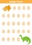 Tracing letters of English alphabet. Worksheet with cute dinosaurs.