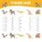 Tracing lines activity for children. Tracing worksheet for kids