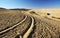 Track in desert